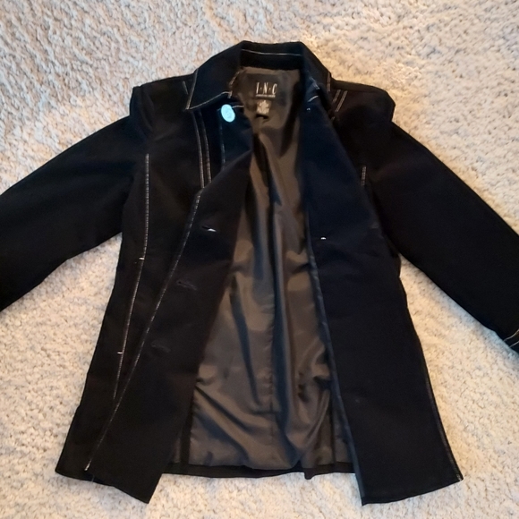 Black Pea Coat, International Concepts, Medium - Picture 3 of 9